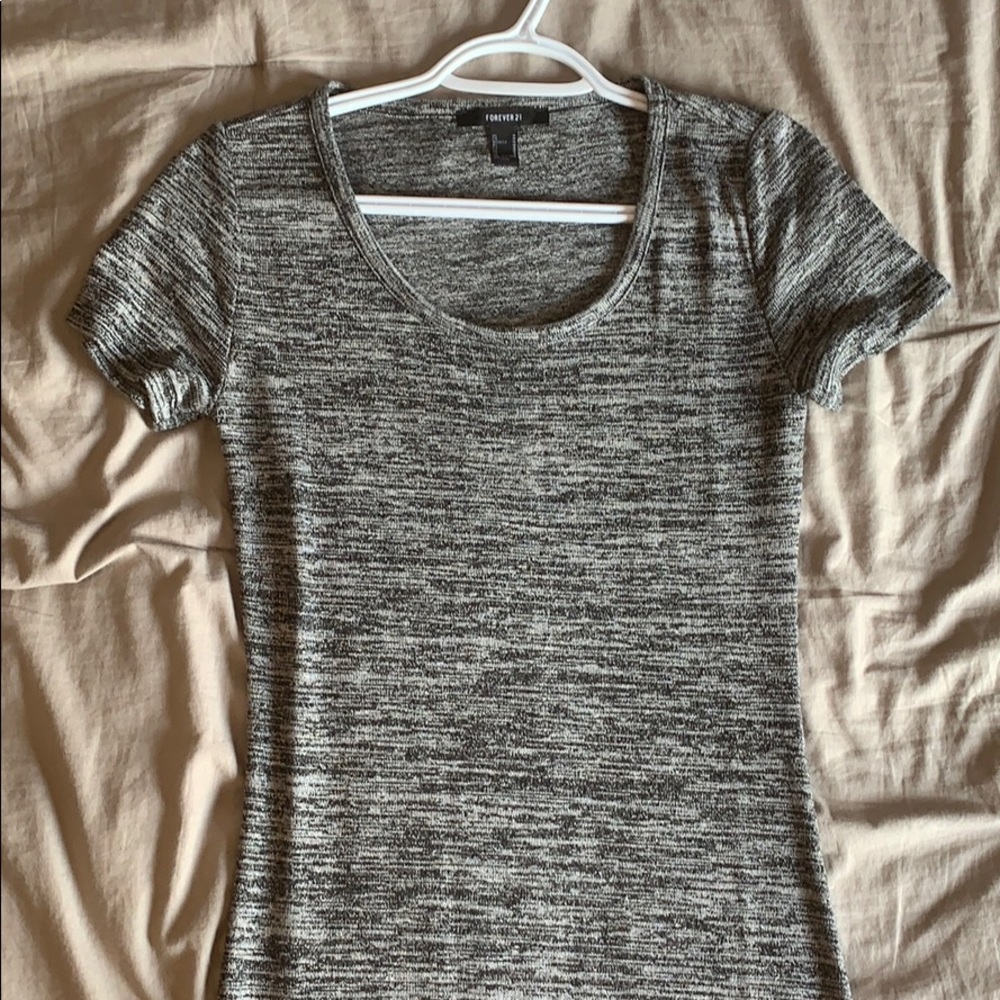 Long gray dress with slits